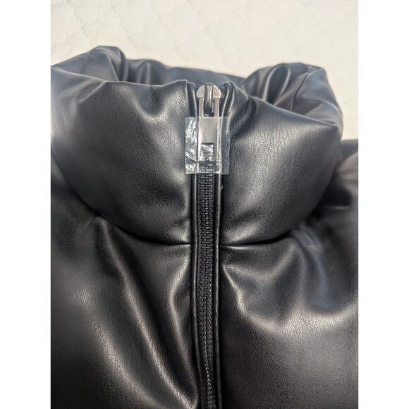 🖤 The Drop Priscilla Vegan Leather Puffer Black XS NWT - Picture 7 of 11